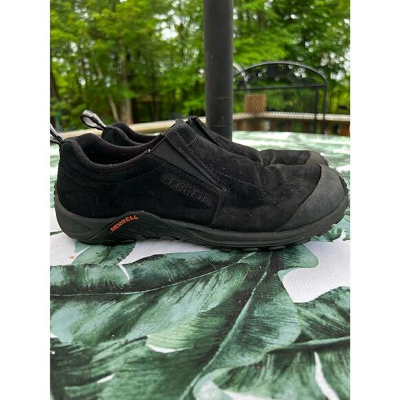 Merrell Black Suede Leather Mocs Slip On Shoes - Picture 1 of 7